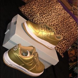 Gold Nike Air Force 1’s